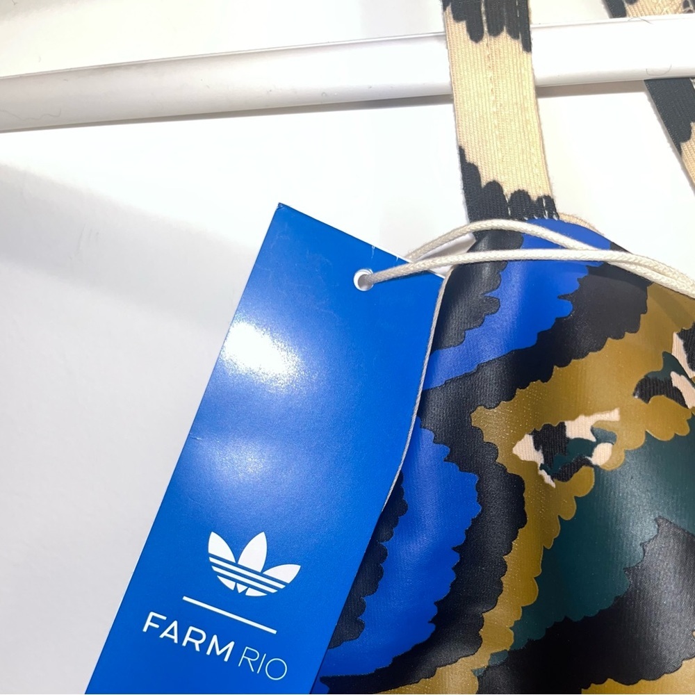 NWT Adidas Original Adidas x Farm Rio 3- stripes mini dress - Picture 6 of 6